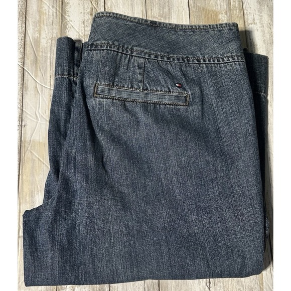 Tommy Hilfiger Pants - NWT Tommy Hilfiger Double Button Wide Leg Denim‎ Capri Pants Size 10
